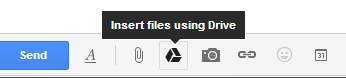 attach from Drive option in Gmail