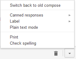 More option in new compose Gmail