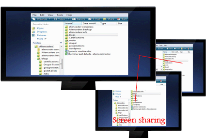 Screen Sharing concept
