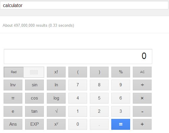 Google calculator