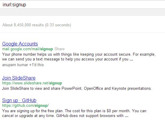 inurl search result